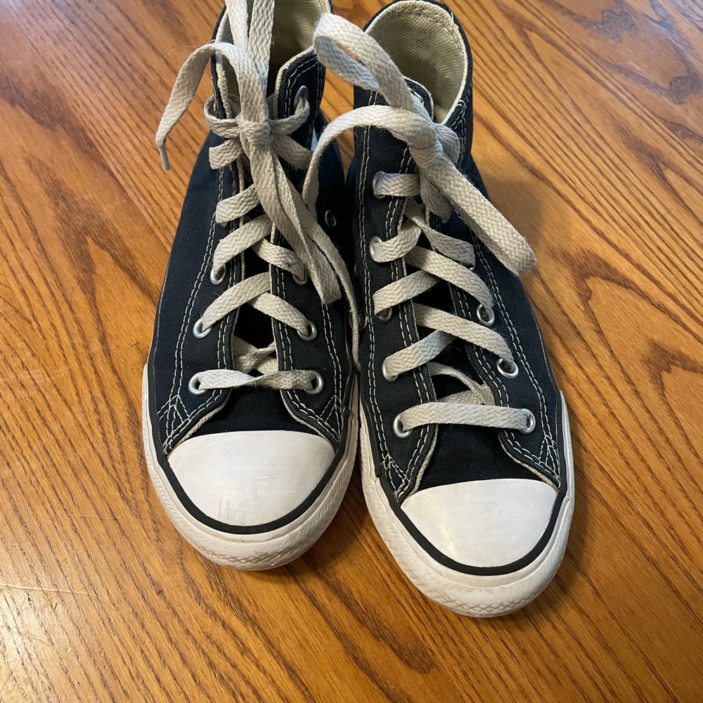 Converse Kids Black and White High-Top Sneakers